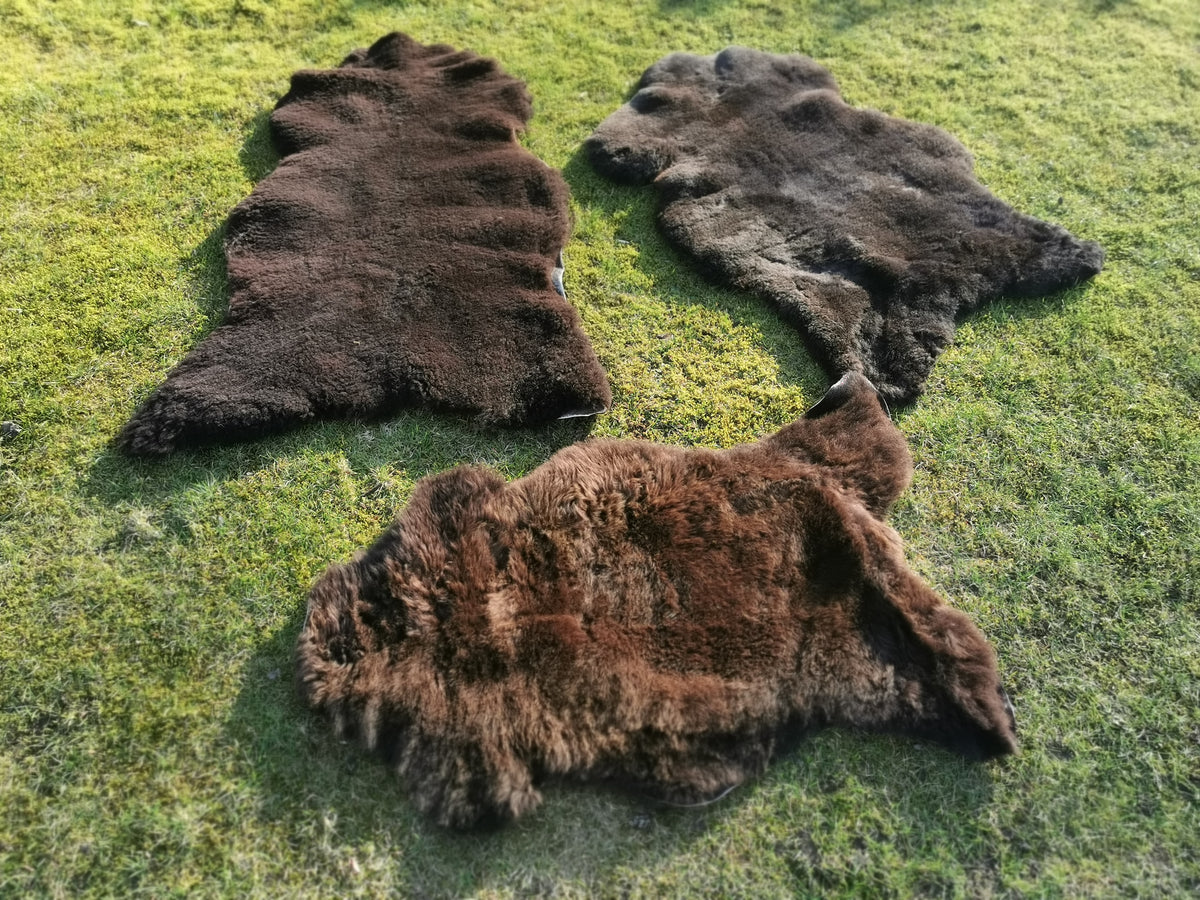 Merino Premium hides in NATURAL Black/Dark Brown