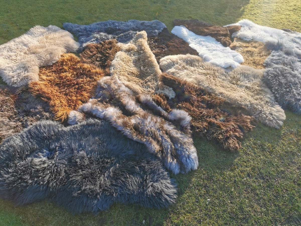 Organic. Sheepskins with minor flaws