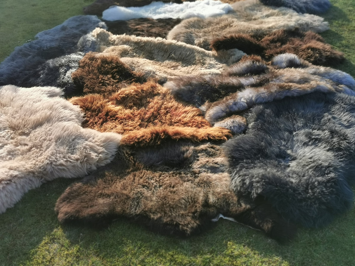 Organic. Sheepskins with minor flaws