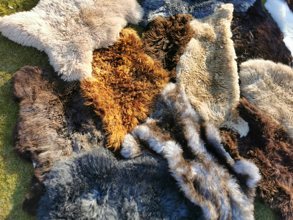 Organic. Sheepskins with minor flaws