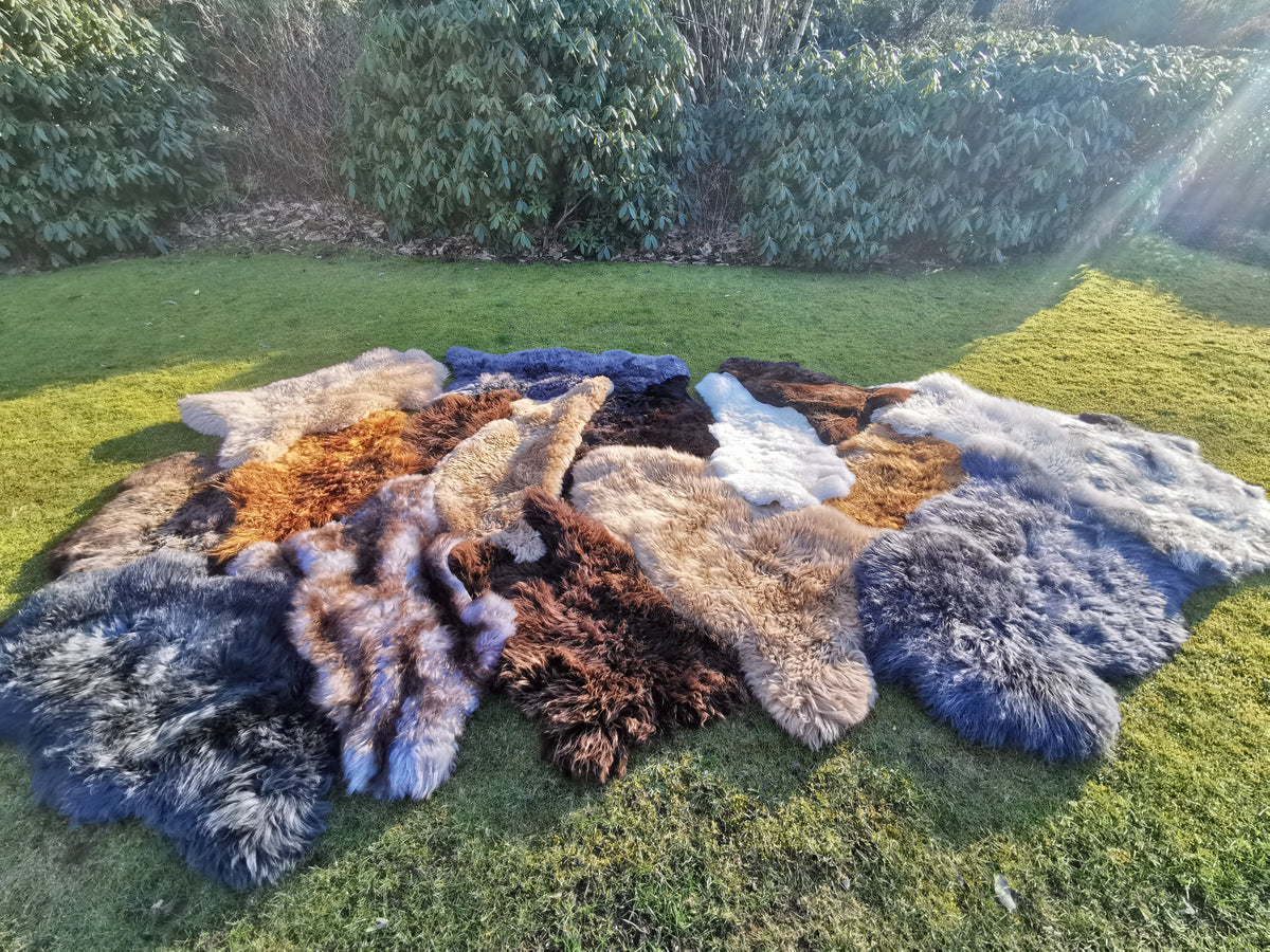 Organic. Sheepskins with minor flaws