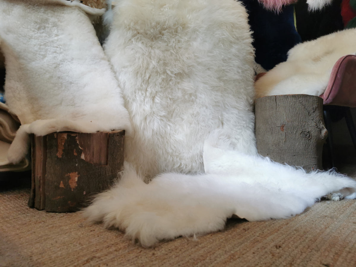 Echtes Schaffell Naturweiß - Premium Lammfell in 5 Größen