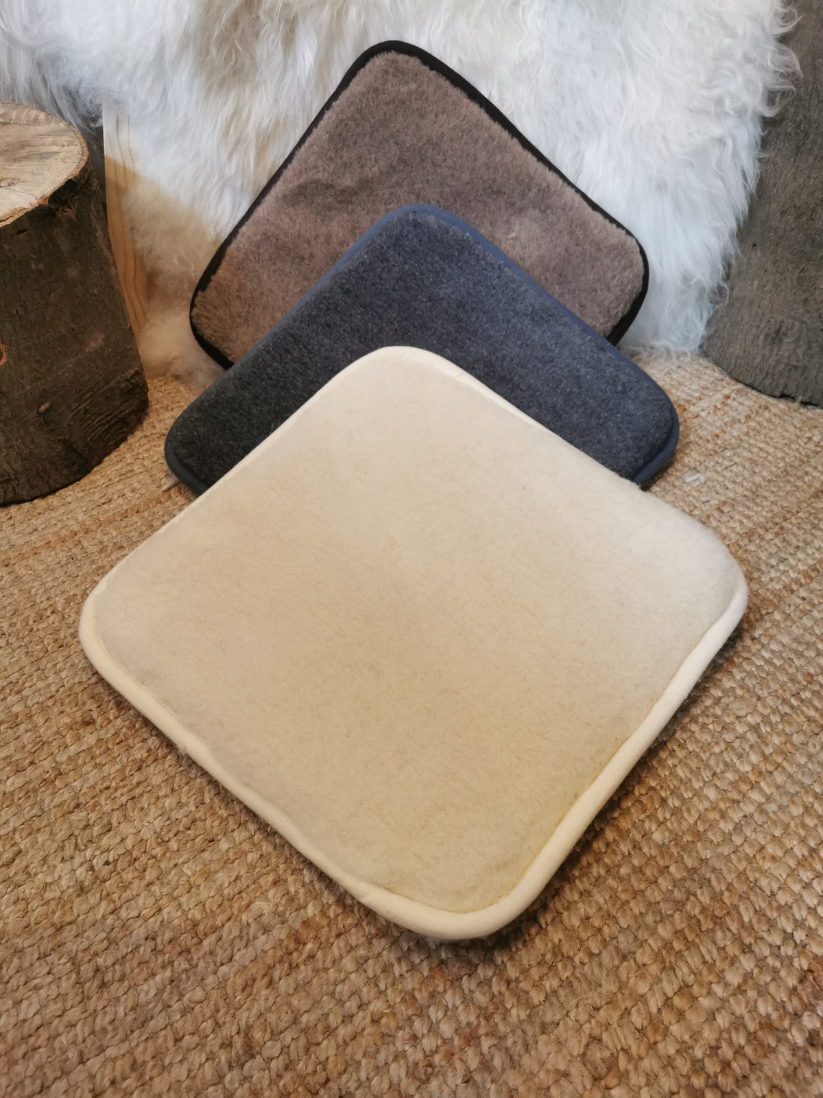 Square seat cushions, seat pads