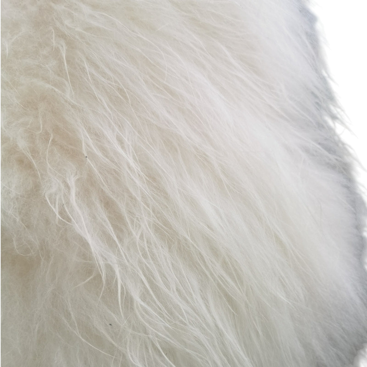 Schaffell 140 cm Natur-Weiß - Echtes XXL Lammfell, Feltteppich & Sitzauflage