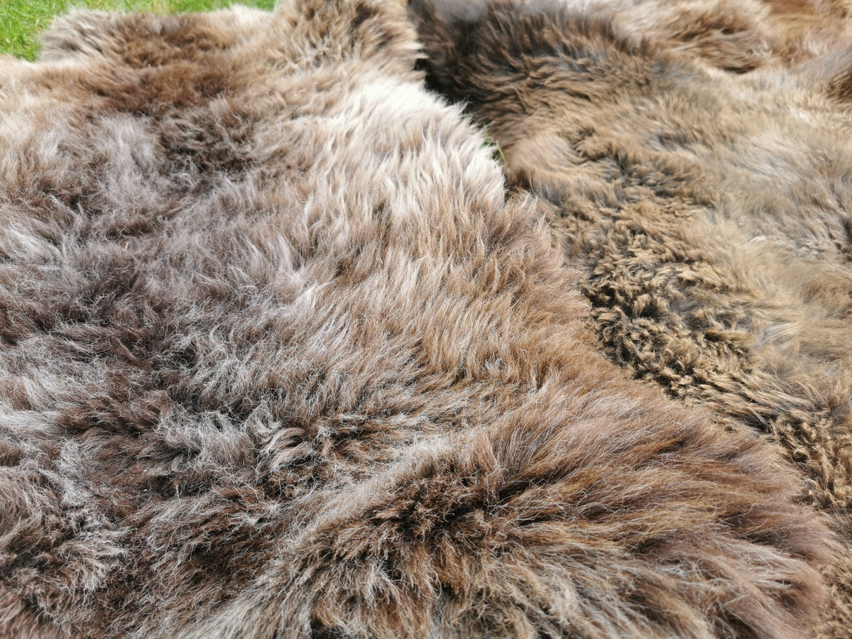 Rare premium furs in natural brown and grey melange