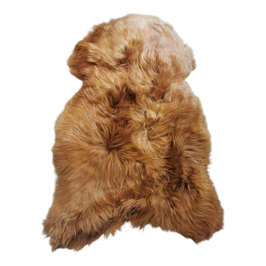 Schaffell 140 cm Ginger / Gold-Braun - Echtes XXL Lammfell, Feltteppich & Sitzauflage