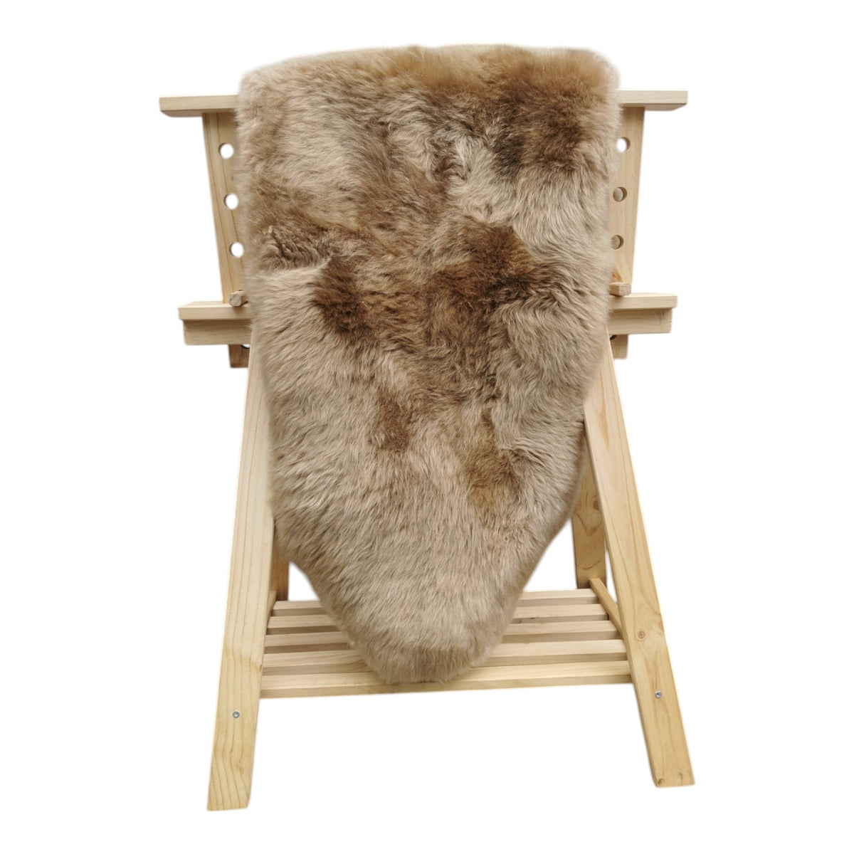 Schaffell 140 cm Beige - Echtes XXL Lammfell, Feltteppich & Sitzauflage