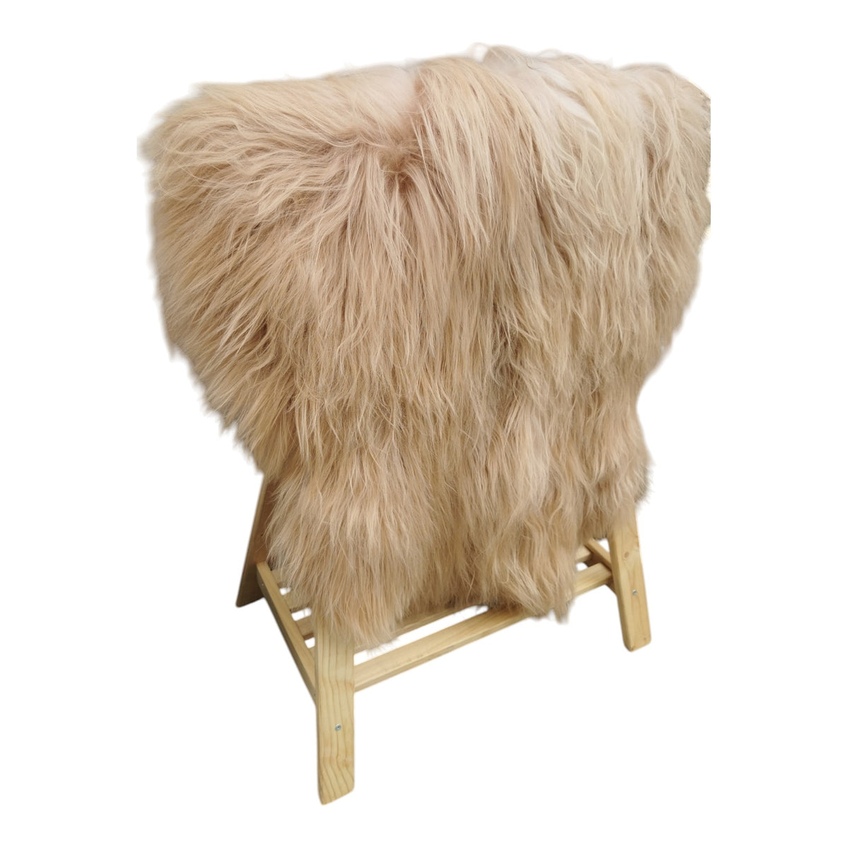 Schaffell 140 cm Beige - Echtes XXL Lammfell, Feltteppich & Sitzauflage