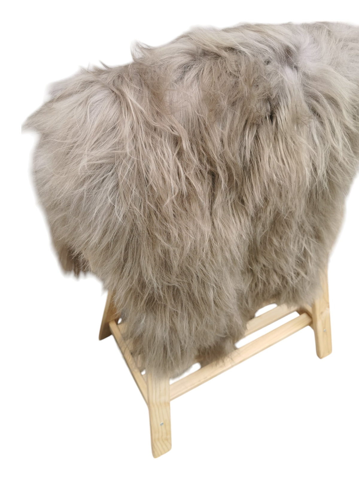 Schaffell 140 cm Taupe - Echtes XXL Lammfell, Feltteppich & Sitzauflage