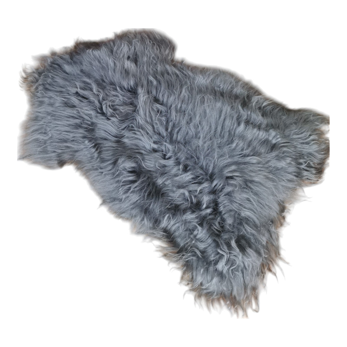 Schaffell 140 cm Grau - Echtes XXL Lammfell, Feltteppich & Sitzauflage