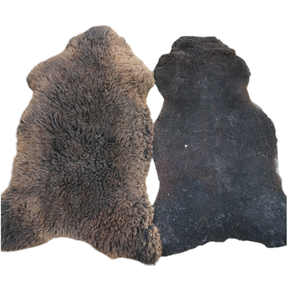 Schaffell 140 cm Natur-Braun - Echtes XXL Lammfell, Feltteppich & Sitzauflage