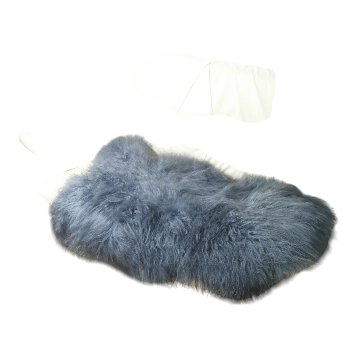 Schaffell 140 cm Grau - Echtes XXL Lammfell, Feltteppich & Sitzauflage