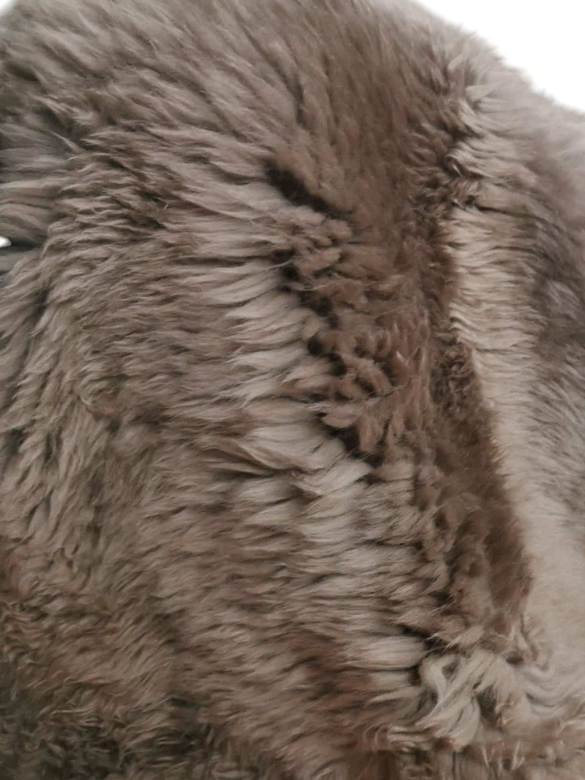 Schaffell 140 cm Taupe - Echtes XXL Lammfell, Feltteppich & Sitzauflage