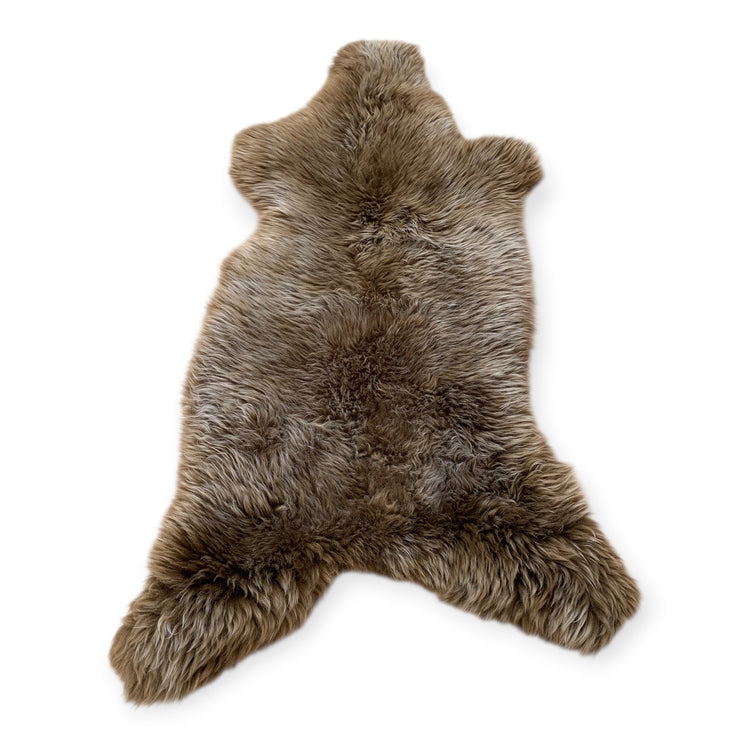 Colorful sheepskin | Cappuccino | Genuine lambskin | Decorative rug | 120cm | Seat cushion