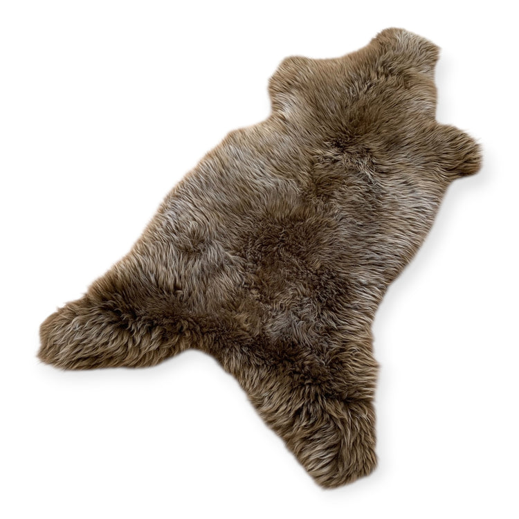 Colorful sheepskin | Cappuccino | Genuine lambskin | Decorative rug | 120cm | Seat cushion