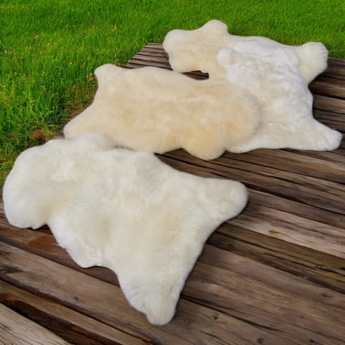 TOP Schaffell | 100cm | Echtes Lammfell |Teppich Deko | Natur-Weiß | Sitzauflage