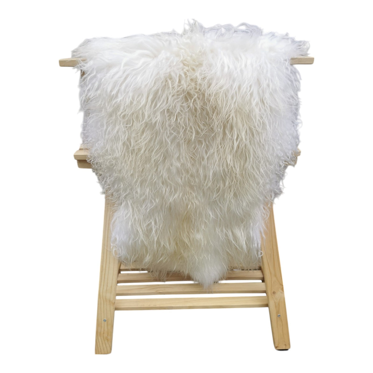 Schaffell 140 cm Natur-Weiß - Echtes XXL Lammfell, Feltteppich & Sitzauflage