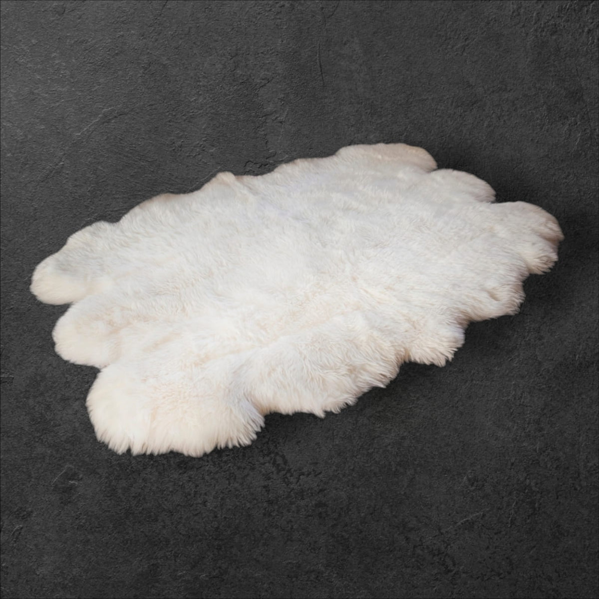 180 x 110cm | XXL Schaffell Echt | Lammfell-Fell-Teppich | Weiß, Braun, Geflammt | 4x vernäht