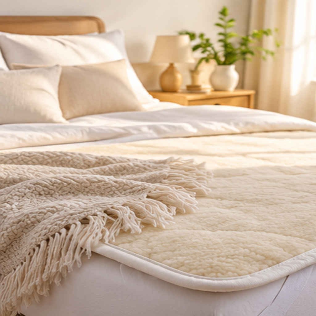 Merino Topper 500 g/m² – Naturweiß