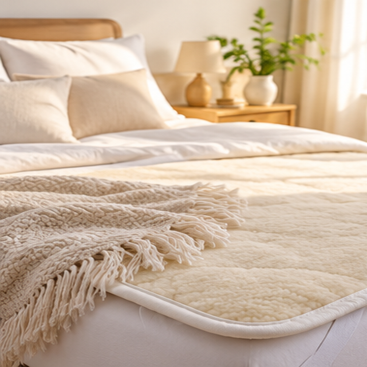 Merino Topper 500 g/m² – Naturweiß