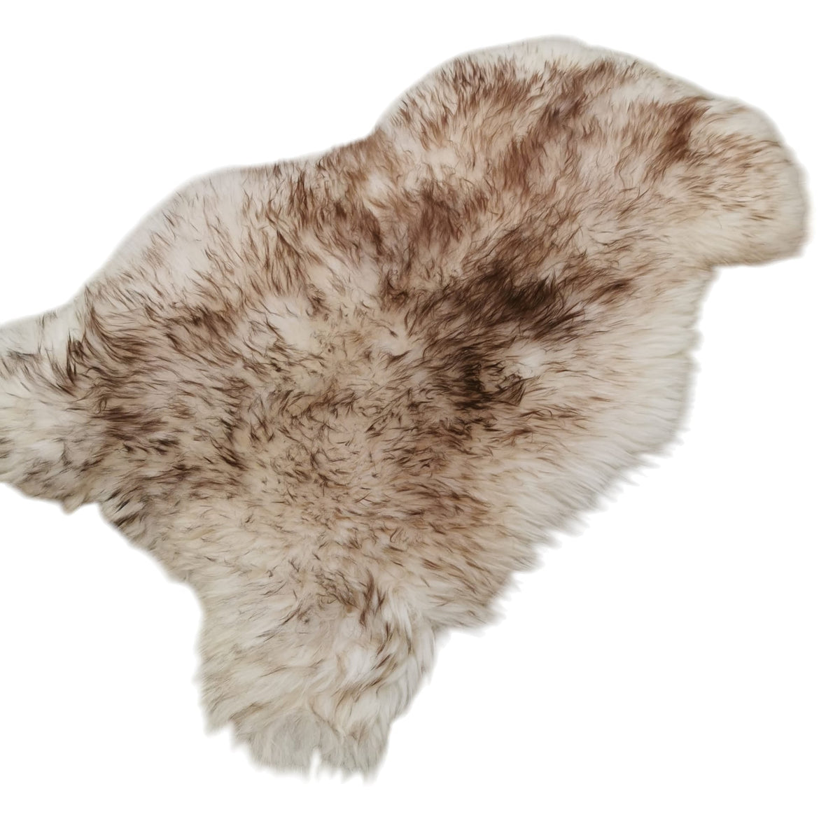 TOP Schaffell | 100cm | Echtes Lammfell |Teppich Deko | Braun-Geflammt | Sitzauflage