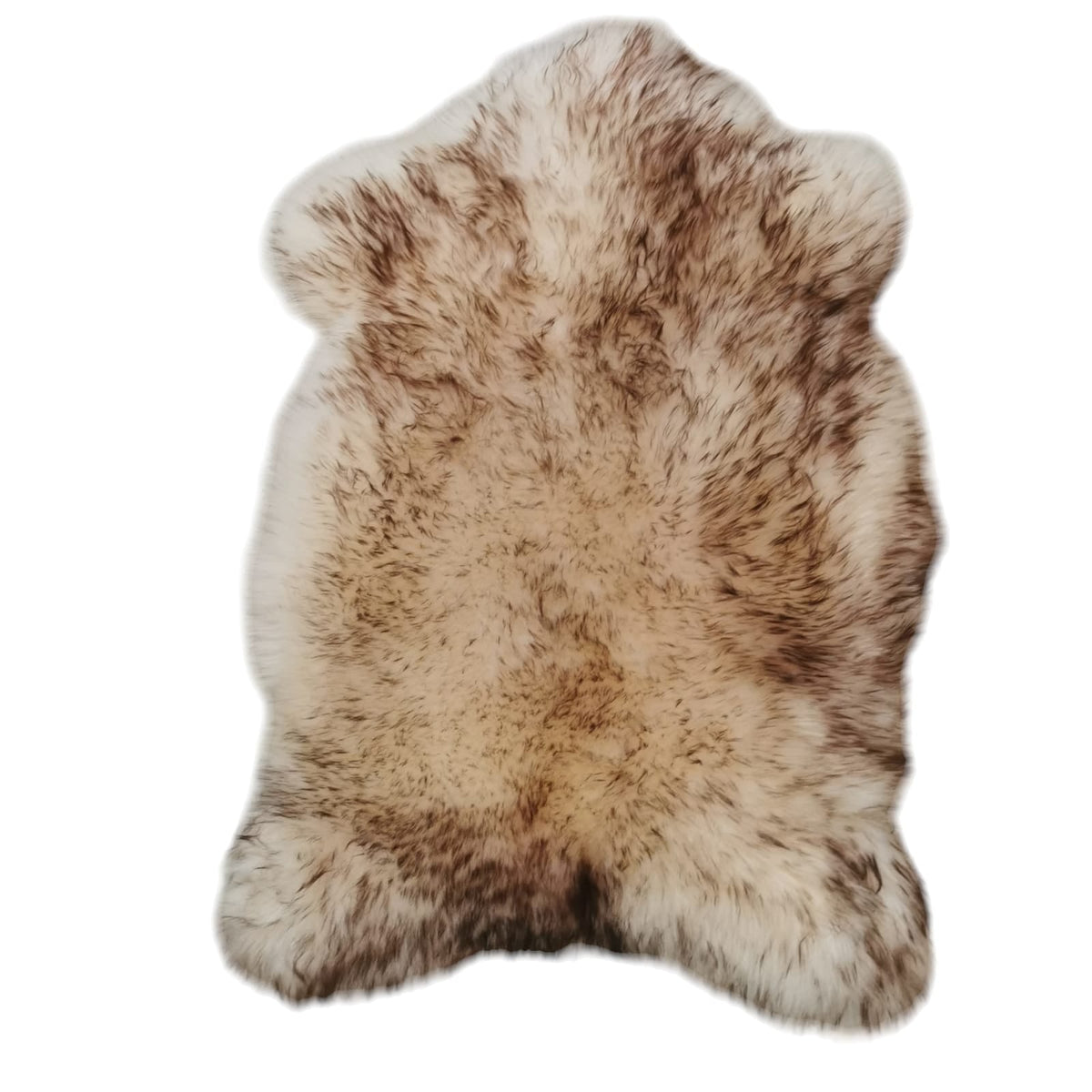TOP Schaffell | 100cm | Echtes Lammfell |Teppich Deko | Braun-Geflammt | Sitzauflage