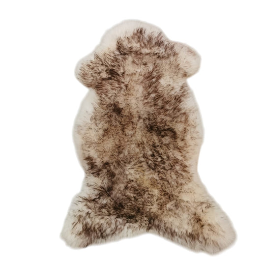 TOP Schaffell | 100cm | Echtes Lammfell |Teppich Deko | Braun-Geflammt | Sitzauflage