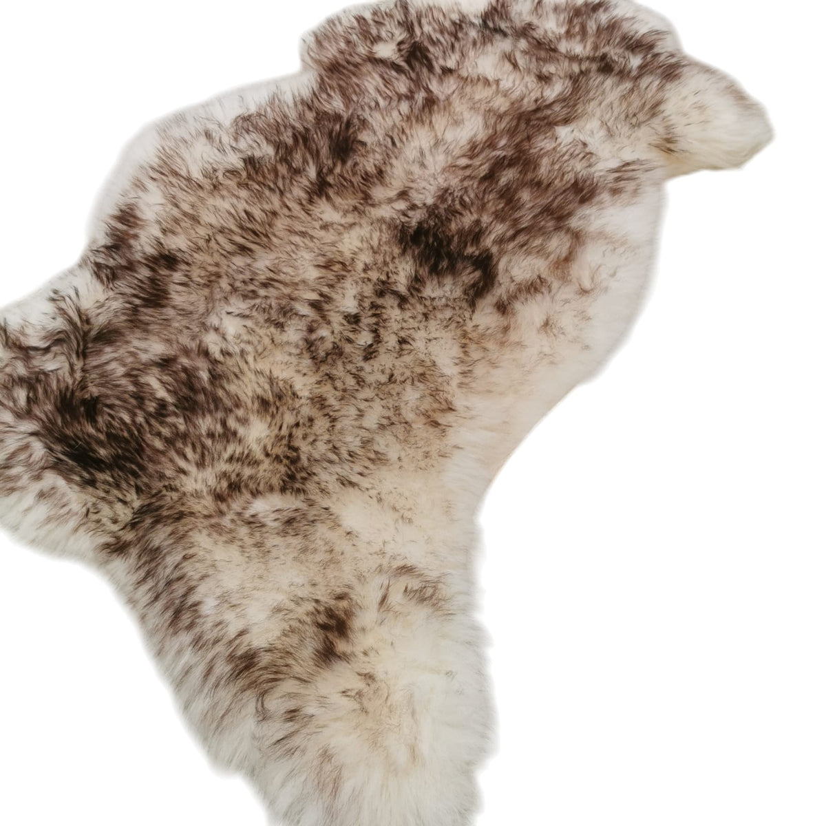 TOP Schaffell | 100cm | Echtes Lammfell |Teppich Deko | Braun-Geflammt | Sitzauflage