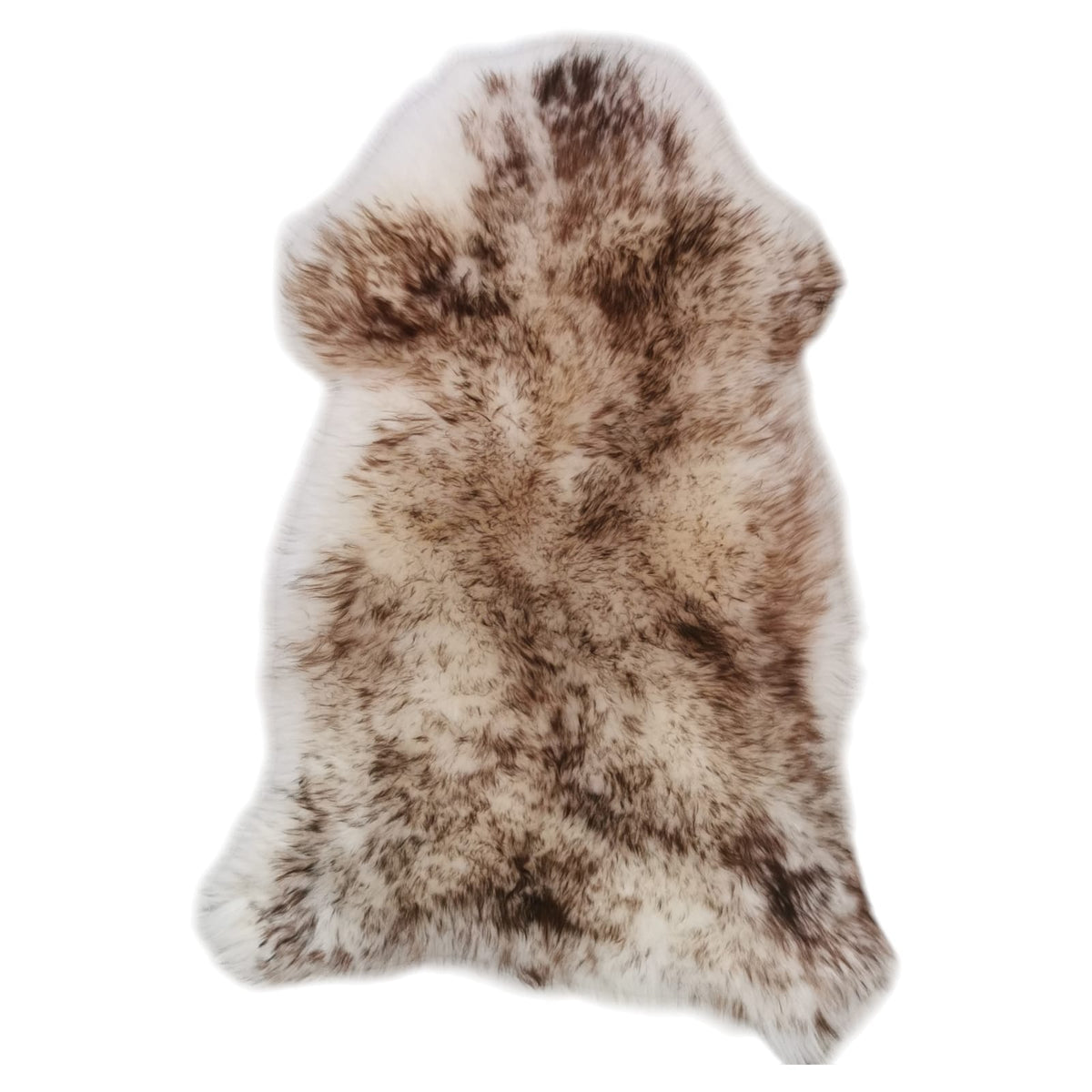 Schaffell 140 cm Braun & Dunkel Geflammt - Echtes XXL Lammfell, Feltteppich & Sitzauflage