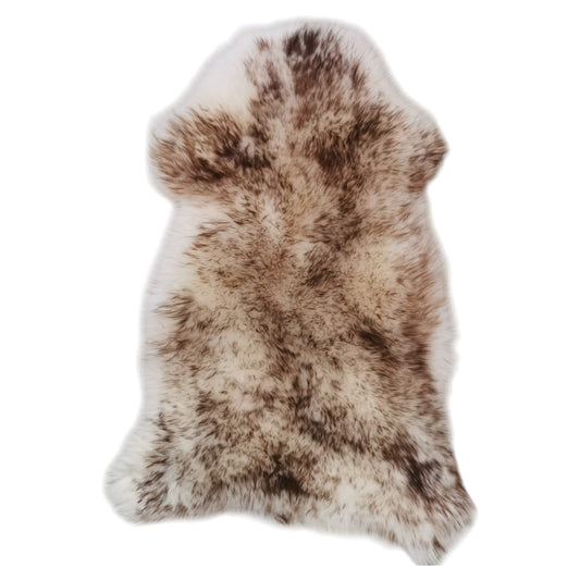 Schaffell 140 cm Braun-Geflammt - Echtes XXL Lammfell, Feltteppich & Sitzauflage