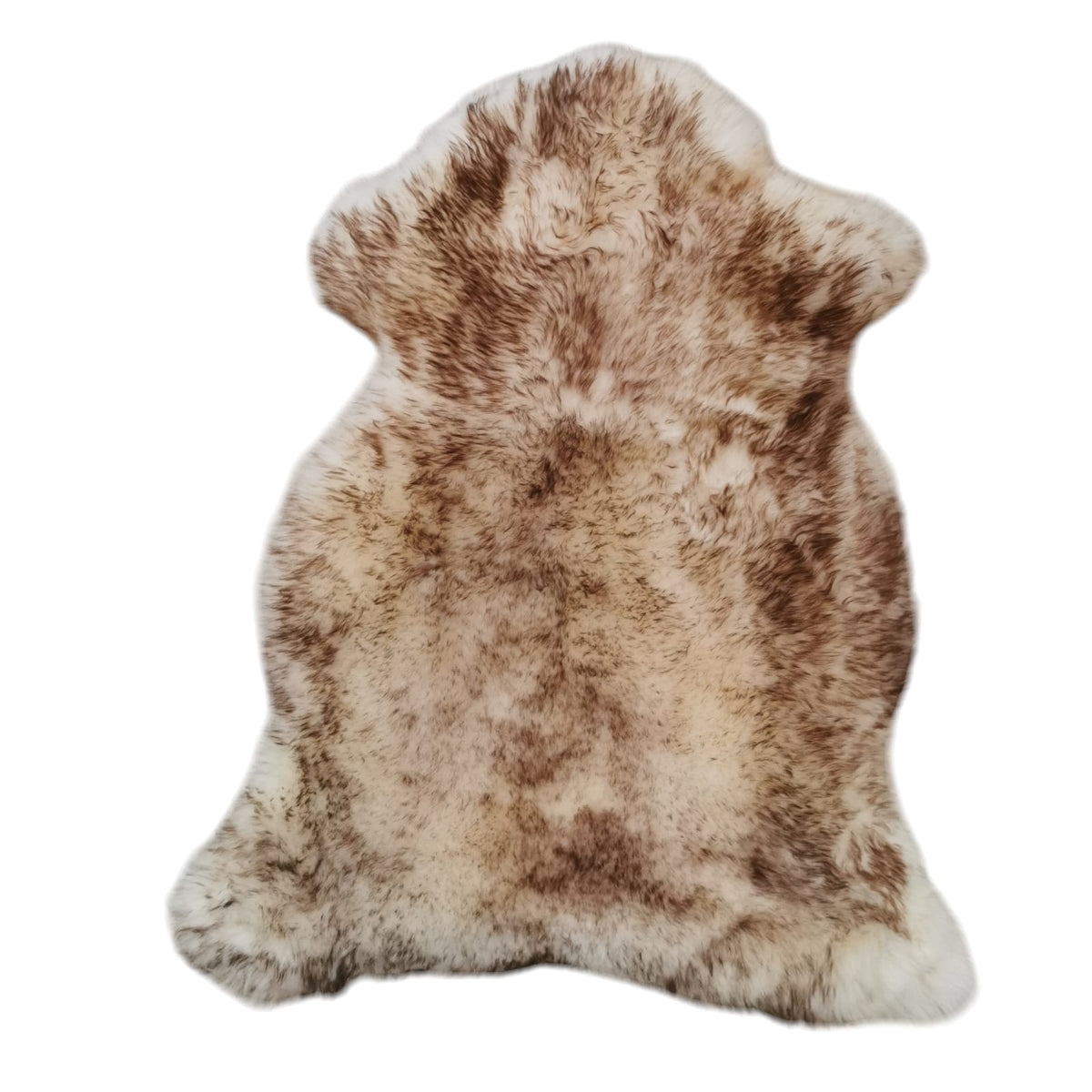 Schaffell 140 cm Braun & Dunkel Geflammt - Echtes XXL Lammfell, Feltteppich & Sitzauflage
