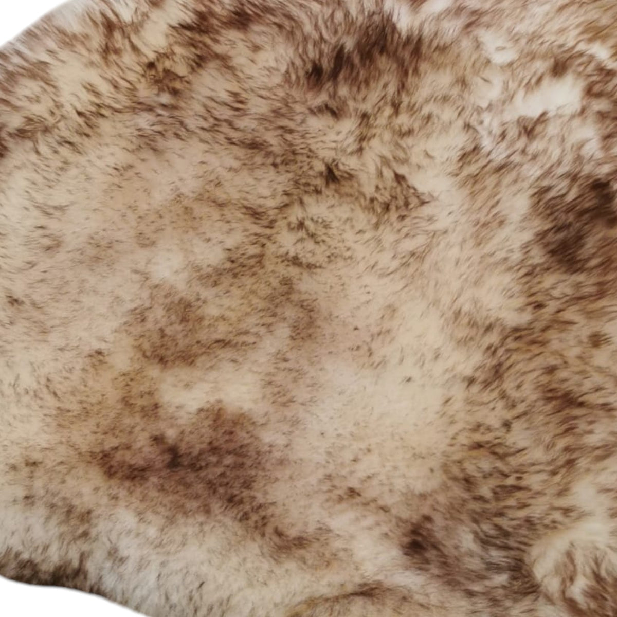 Schaffell 140 cm Braun-Geflammt - Echtes XXL Lammfell, Feltteppich & Sitzauflage