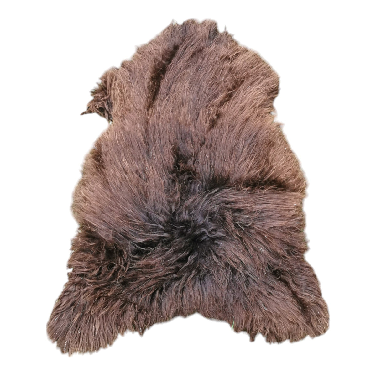 Schaffell 140 cm Natur-Braun - Echtes XXL Lammfell, Feltteppich & Sitzauflage