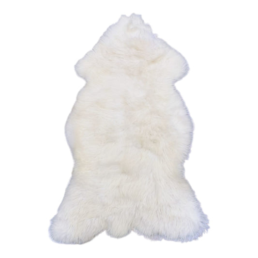 Schaffell 140 cm Natur-Weiß - Echtes XXL Lammfell, Feltteppich & Sitzauflage