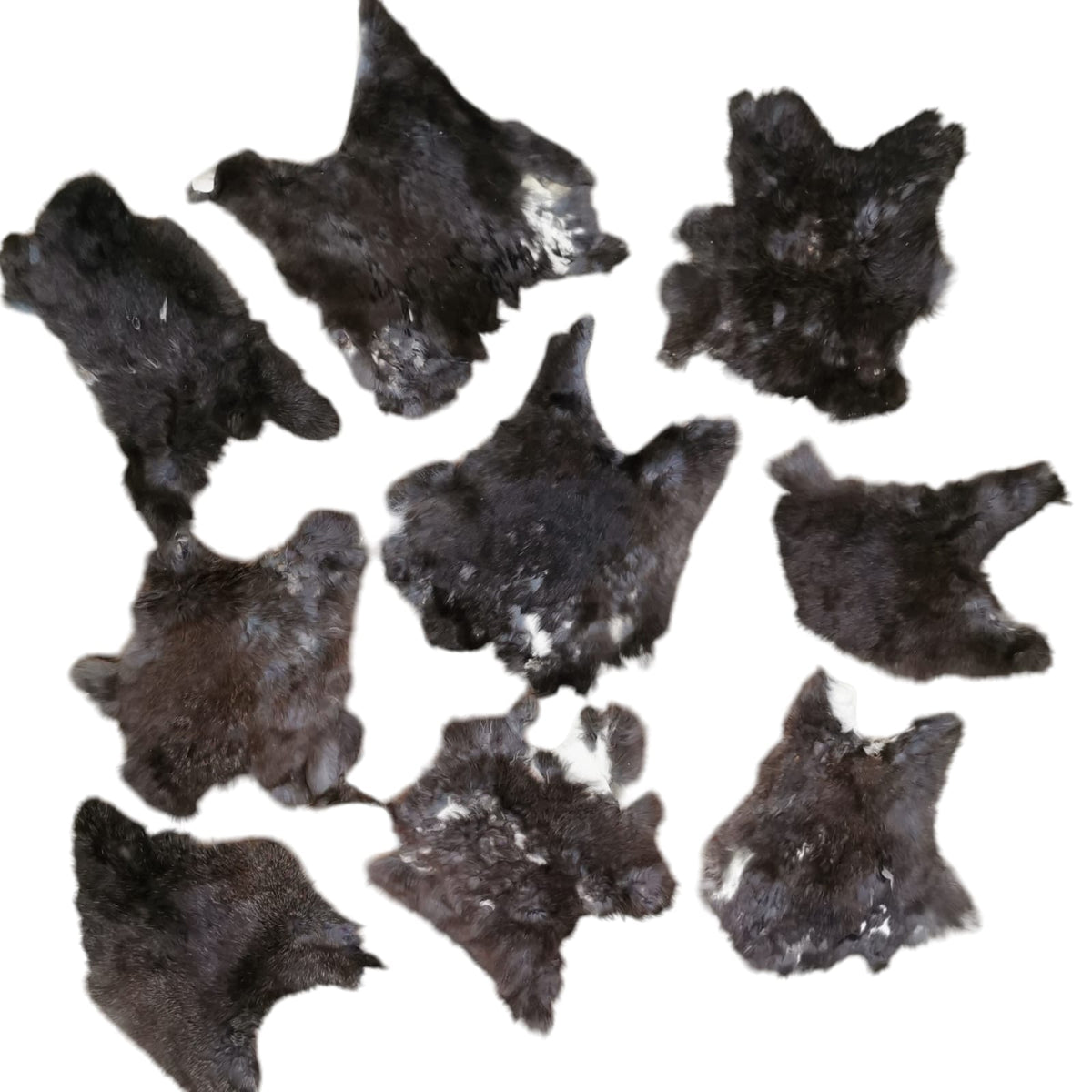 Kaninchenfelle in natürlichen Farben | Hasenfelle | 2.Wahl Felle | B-Ware | Leder