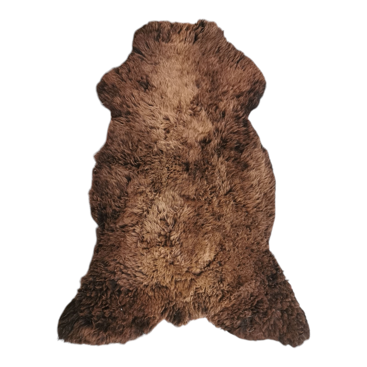 BillyGreen Schaffell in Natur-Braun und Cappuccino mit langem, dichtem Haar als dekorativer Lammfell-Teppich