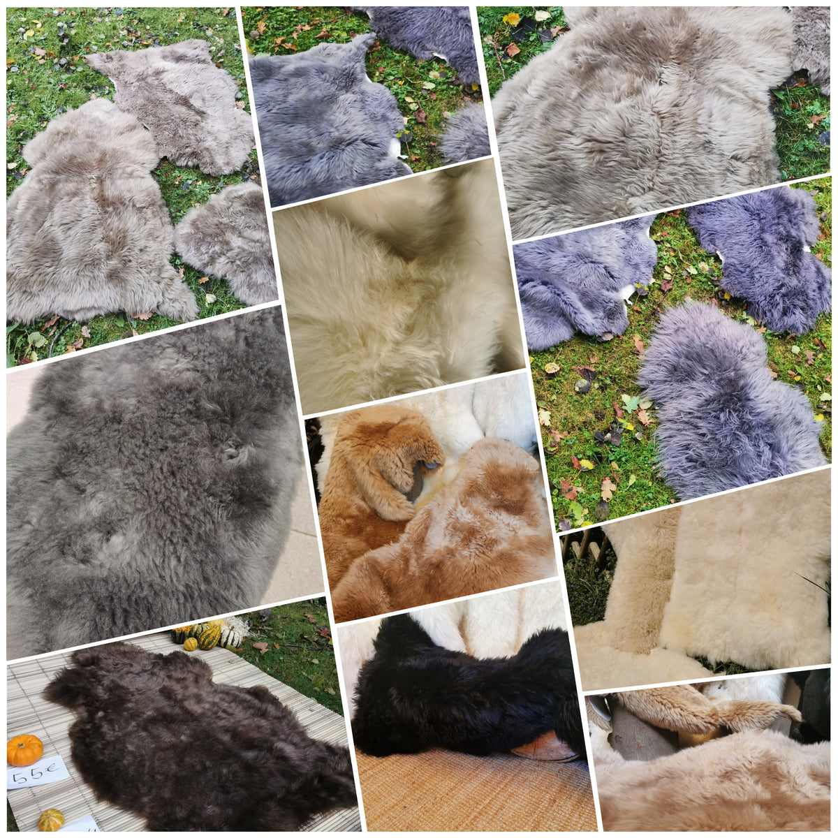Merino Premium hides in NATURAL White