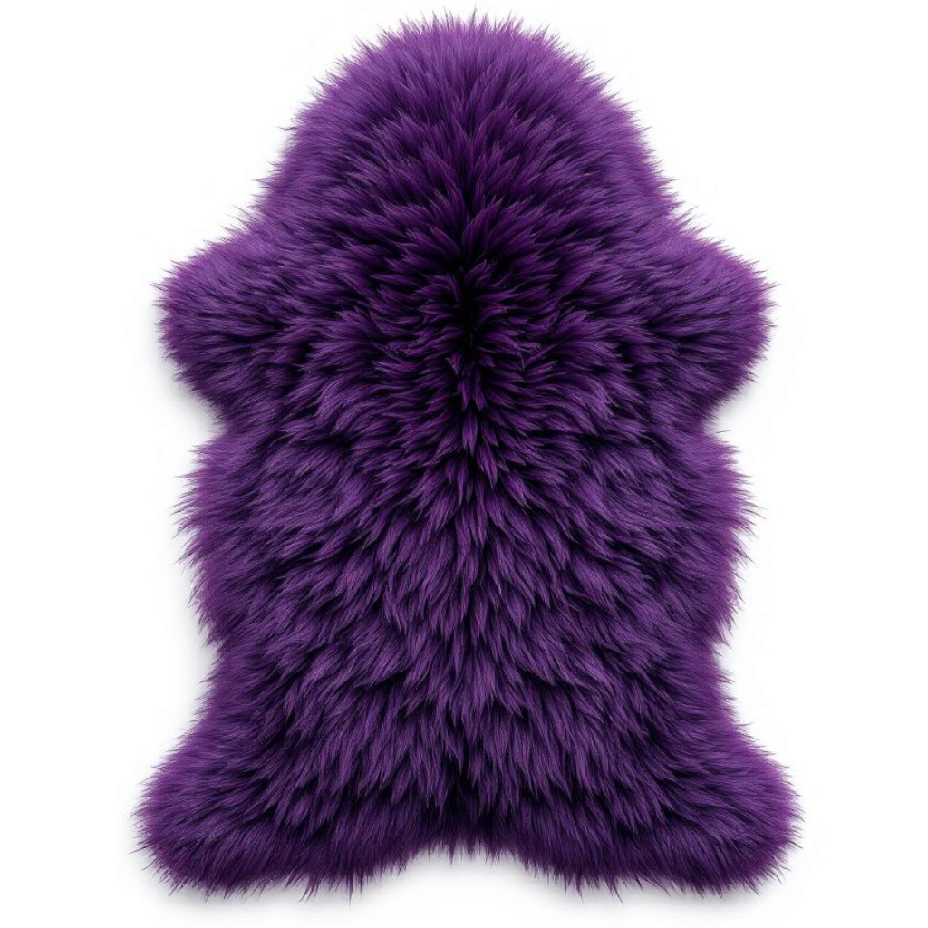 BUNTE Schaffell | Lila | Echtes Lammfell |Teppich Deko | 120cm | Sitzauflage