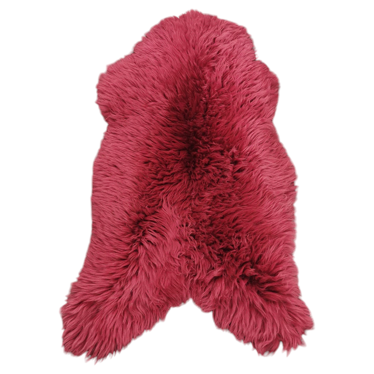 BUNTE Schaffell | Bordeaux-Rot | Echtes Lammfell |Teppich Deko | 120cm | Sitzauflage