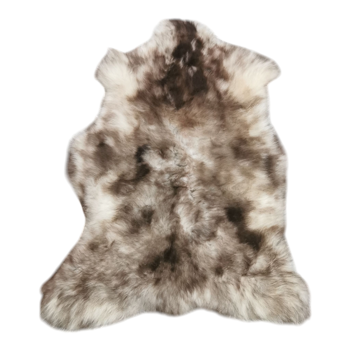 Schaffell 140 cm Dunkel-Geflammt - Echtes XXL Lammfell, Feltteppich & Sitzauflage