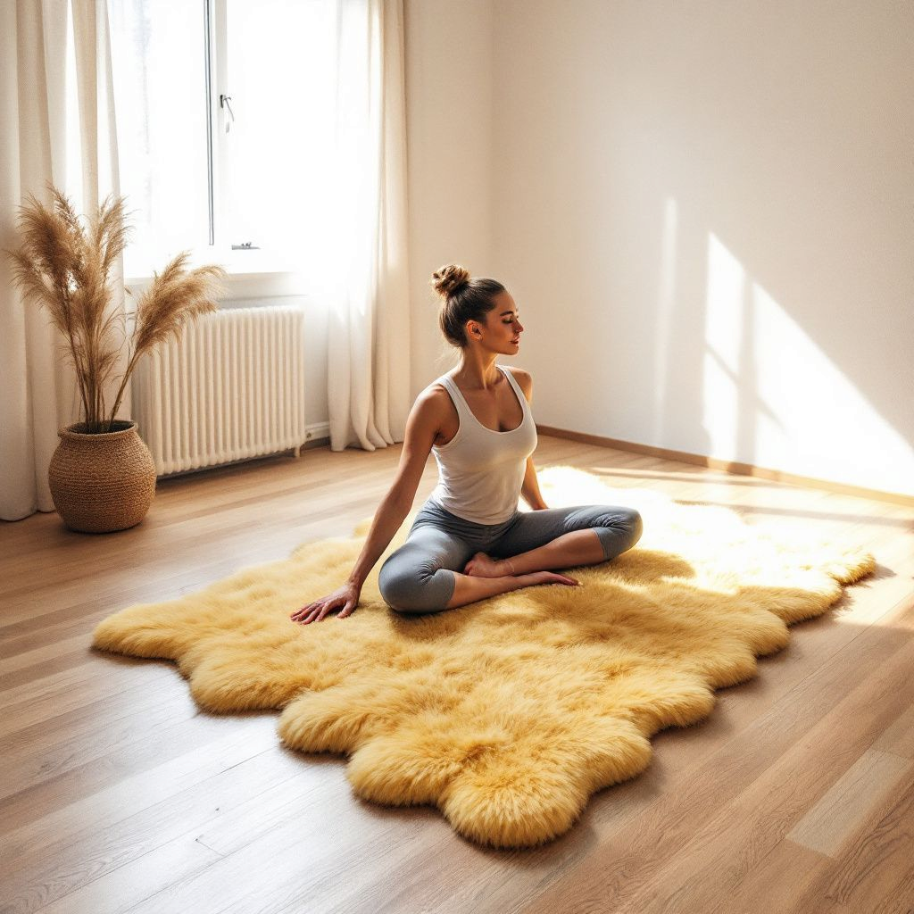 Öko Lammfell | Schaffell echt | Medizinisch Merino Naturfell | Yogamatte | Baby