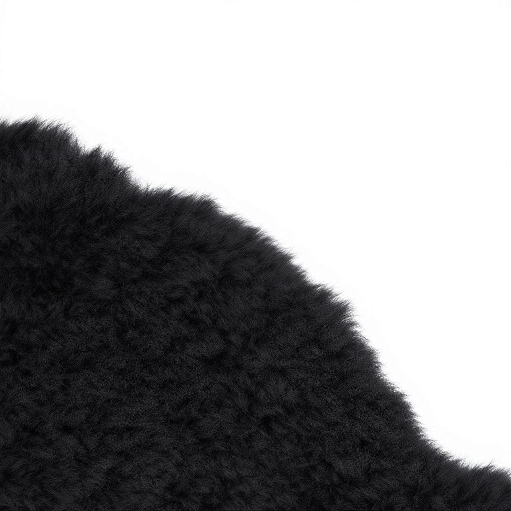 BUNTE Schaffell | Schwarz | Echtes Lammfell |Teppich Deko | 120cm | Sitzauflage