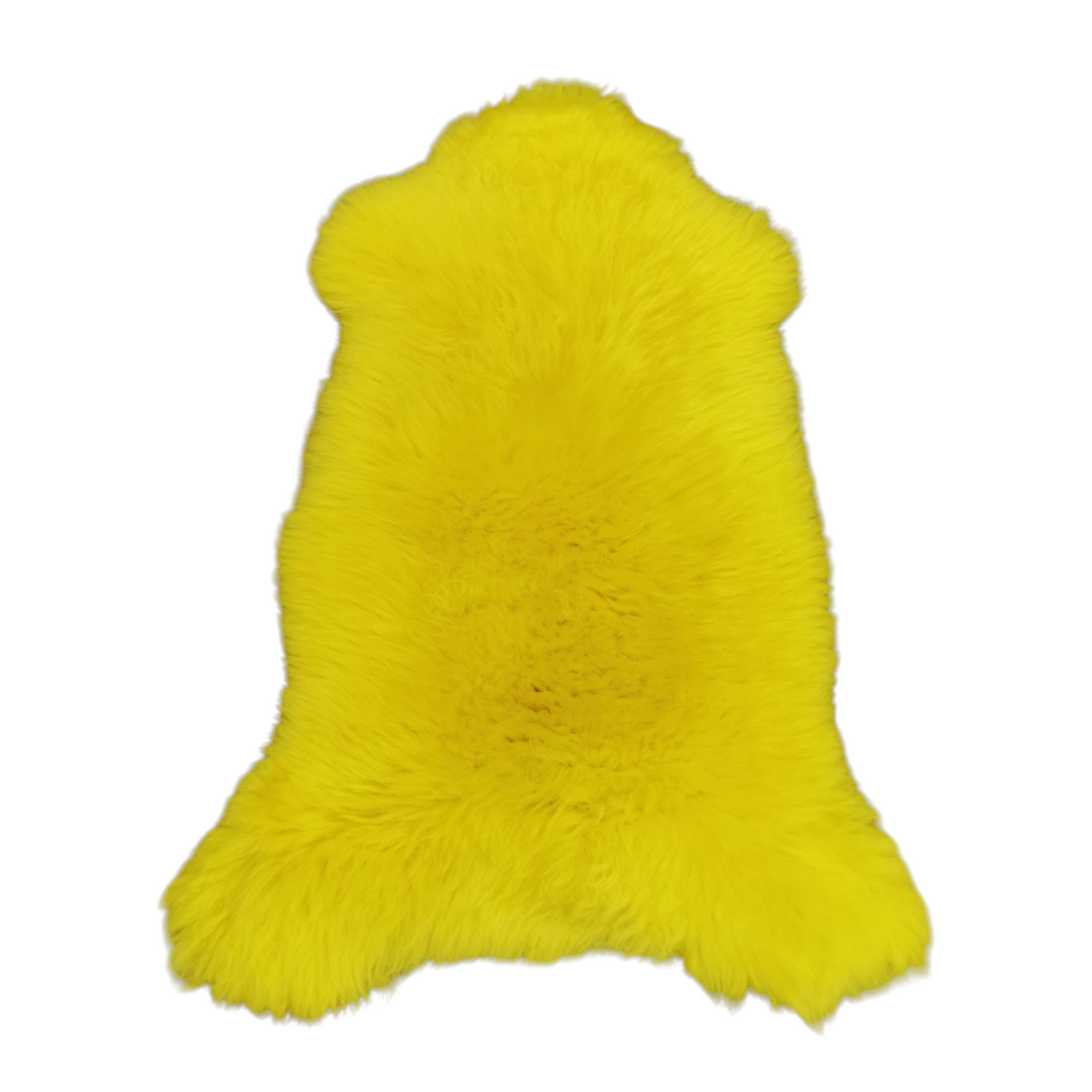 BUNTE Schaffell | Gelb | Echtes Lammfell |Teppich Deko | 120cm | Sitzauflage
