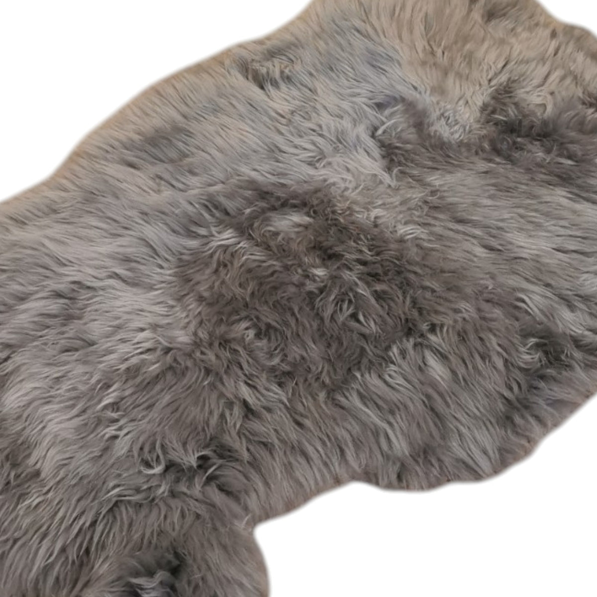 Schaffell 140 cm Grau - Echtes XXL Lammfell, Feltteppich & Sitzauflage